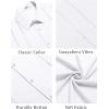 imageCOOFANDY Mens Cuban Guayabera Shirt Summer Beach Vacation Shirt Casual Short Sleeve Button Down Resort WearAwhite
