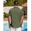 imageCOOFANDY Mens Cuban Guayabera Shirt Summer Beach Vacation Shirt Casual Short Sleeve Button Down Resort WearChive