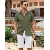 imageCOOFANDY Mens Cuban Guayabera Shirt Summer Beach Vacation Shirt Casual Short Sleeve Button Down Resort WearChive