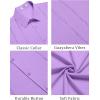 imageCOOFANDY Mens Cuban Guayabera Shirt Summer Beach Vacation Shirt Casual Short Sleeve Button Down Resort WearPurple Rose