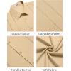 imageCOOFANDY Mens Cuban Guayabera Shirt Summer Beach Vacation Shirt Casual Short Sleeve Button Down Resort WearSesame