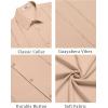 imageCOOFANDY Mens Cuban Guayabera Shirt Summer Beach Vacation Shirt Casual Short Sleeve Button Down Resort WearShortbread
