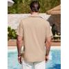 imageCOOFANDY Mens Cuban Guayabera Shirt Summer Beach Vacation Shirt Casual Short Sleeve Button Down Resort WearShortbread