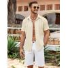 imageCOOFANDY Mens Cuban Guayabera Shirt Summer Beach Vacation Shirt Casual Short Sleeve Button Down Resort WearVanilla Ice
