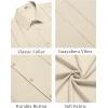 imageCOOFANDY Mens Cuban Guayabera Shirt Summer Beach Vacation Shirt Casual Short Sleeve Button Down Resort WearVanilla Ice
