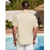 imageCOOFANDY Mens Cuban Guayabera Shirt Summer Beach Vacation Shirt Casual Short Sleeve Button Down Resort WearVanilla Ice