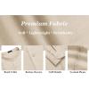 imageCOOFANDY Mens Cuban Guayabera Shirts Casual Long Sleeve Button Down Shirts Band Collar Linen Summer Beach ShirtsBeige