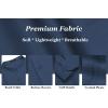 imageCOOFANDY Mens Cuban Guayabera Shirts Casual Long Sleeve Button Down Shirts Band Collar Linen Summer Beach ShirtsDenim Blue
