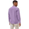 imageCOOFANDY Mens Cuban Guayabera Shirts Casual Long Sleeve Button Down Shirts Band Collar Linen Summer Beach ShirtsLavender