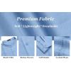 imageCOOFANDY Mens Cuban Guayabera Shirts Casual Long Sleeve Button Down Shirts Band Collar Linen Summer Beach ShirtsLight Blue