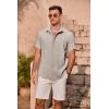 imageCOOFANDY Mens Cuban Guayabera Summer Beach Short Sleeve Casual Vacation Wedding ShirtBeige