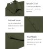 imageCOOFANDY Mens Dress Shirts Short Sleeve Lightweight Wrinkle Free Untucked Button Down ShirtArmy Green