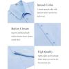 imageCOOFANDY Mens Dress Shirts Short Sleeve Lightweight Wrinkle Free Untucked Button Down ShirtClear Blue