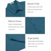 imageCOOFANDY Mens Dress Shirts Short Sleeve Lightweight Wrinkle Free Untucked Button Down ShirtDark Blue