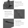 imageCOOFANDY Mens Dress Shirts Short Sleeve Lightweight Wrinkle Free Untucked Button Down ShirtDark Grey