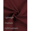 imageCOOFANDY Mens Dress Shirts Short Sleeve Lightweight Wrinkle Free Untucked Button Down ShirtDark Red
