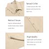 imageCOOFANDY Mens Dress Shirts Short Sleeve Lightweight Wrinkle Free Untucked Button Down ShirtLight Coffee