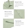 imageCOOFANDY Mens Dress Shirts Short Sleeve Lightweight Wrinkle Free Untucked Button Down ShirtLight Green