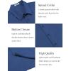 imageCOOFANDY Mens Dress Shirts Short Sleeve Lightweight Wrinkle Free Untucked Button Down ShirtNavy