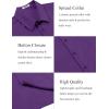 imageCOOFANDY Mens Dress Shirts Short Sleeve Lightweight Wrinkle Free Untucked Button Down ShirtPurple