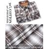 imageCOOFANDY Mens Fall Plaid Button Down Shirt Long Sleeve Casual Cowboy Work Shirts Lightweight Flannel Shirts Two PocketPlaidbrown White Plaid