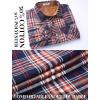 imageCOOFANDY Mens Fall Plaid Button Down Shirt Long Sleeve Casual Cowboy Work Shirts Lightweight Flannel Shirts Two PocketPlaidred Navy White