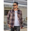 imageCOOFANDY Mens Fall Plaid Button Down Shirt Long Sleeve Casual Cowboy Work Shirts Lightweight Flannel Shirts Two PocketPlaidvibrant Orange