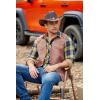 imageCOOFANDY Mens Fall Plaid Button Down Shirt Long Sleeve Casual Cowboy Work Shirts Lightweight Flannel Shirts Two PocketPlaidyellow Navy Plaid