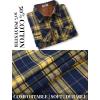 imageCOOFANDY Mens Fall Plaid Button Down Shirt Long Sleeve Casual Cowboy Work Shirts Lightweight Flannel Shirts Two PocketPlaidyellow Navy Plaid