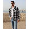 imageCOOFANDY Mens Flannel Plaid Shirts Long Sleeve Button Down Shirts Casual Fall Shirt JacketBlack