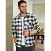 imageCOOFANDY Mens Flannel Plaid Shirts Long Sleeve Button Down Shirts Casual Fall Shirt JacketBlackwhite