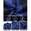 imageCOOFANDY Mens Flannel Plaid Shirts Long Sleeve Button Down Shirts Casual Fall Shirt JacketBlue