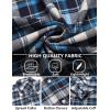 imageCOOFANDY Mens Flannel Plaid Shirts Long Sleeve Button Down Shirts Casual Fall Shirt JacketBluewhite