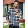 imageCOOFANDY Mens Flannel Plaid Shirts Long Sleeve Button Down Shirts Casual Fall Shirt JacketBluewhite