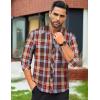 imageCOOFANDY Mens Flannel Plaid Shirts Long Sleeve Button Down Shirts Casual Fall Shirt JacketBrown