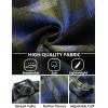imageCOOFANDY Mens Flannel Plaid Shirts Long Sleeve Button Down Shirts Casual Fall Shirt JacketDark Blue
