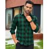 imageCOOFANDY Mens Flannel Plaid Shirts Long Sleeve Button Down Shirts Casual Fall Shirt JacketGreen