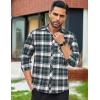 imageCOOFANDY Mens Flannel Plaid Shirts Long Sleeve Button Down Shirts Casual Fall Shirt JacketGreenwhite