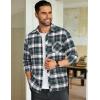 imageCOOFANDY Mens Flannel Plaid Shirts Long Sleeve Button Down Shirts Casual Fall Shirt JacketGreenwhite