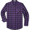 imageCOOFANDY Mens Flannel Plaid Shirts Long Sleeve Button Down Shirts Casual Fall Shirt JacketPurple