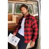 imageCOOFANDY Mens Flannel Plaid Shirts Long Sleeve Button Down Shirts Casual Fall Shirt JacketRed