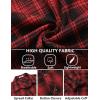 imageCOOFANDY Mens Flannel Plaid Shirts Long Sleeve Button Down Shirts Casual Fall Shirt JacketRed Black