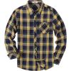 imageCOOFANDY Mens Flannel Plaid Shirts Long Sleeve Button Down Shirts Casual Fall Shirt JacketYellow