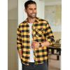 imageCOOFANDY Mens Flannel Plaid Shirts Long Sleeve Button Down Shirts Casual Fall Shirt JacketYellowblack