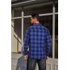 imageCOOFANDY Mens Flannel Plaid Shirts Long Sleeve Casual Button Down Cotton Shirt with PocketBlue Black Plaid