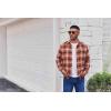 imageCOOFANDY Mens Flannel Plaid Shirts Long Sleeve Casual Button Down Cotton Shirt with PocketOrange Black Plaid