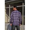 imageCOOFANDY Mens Flannel Plaid Shirts Long Sleeve Casual Button Down Cotton Shirt with PocketPurple Black Plaid