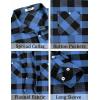imageCOOFANDY Mens Flannel Plaid Shirts Long Sleeve Casual Button Down Shirt with PocketsBlue