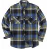 imageCOOFANDY Mens Flannel Plaid Shirts Long Sleeve Casual Button Down Shirt with PocketsGreen Blue  Black Plaid