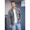 imageCOOFANDY Mens Flannel Plaid Shirts Long Sleeve Casual Cotton Button Down Shirts2  Black